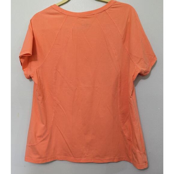 Exertek Women's Tangerine Short Sleeve Work Out Wear T Shirt Plus Size 1X - Picture 3 of 4